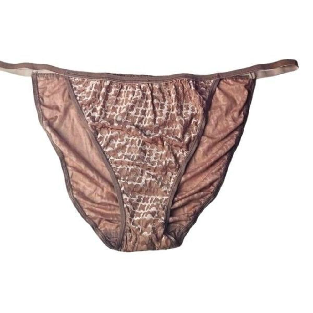 SKIMS LOGO FLOCKED SIDE STRING PANTY NWT
